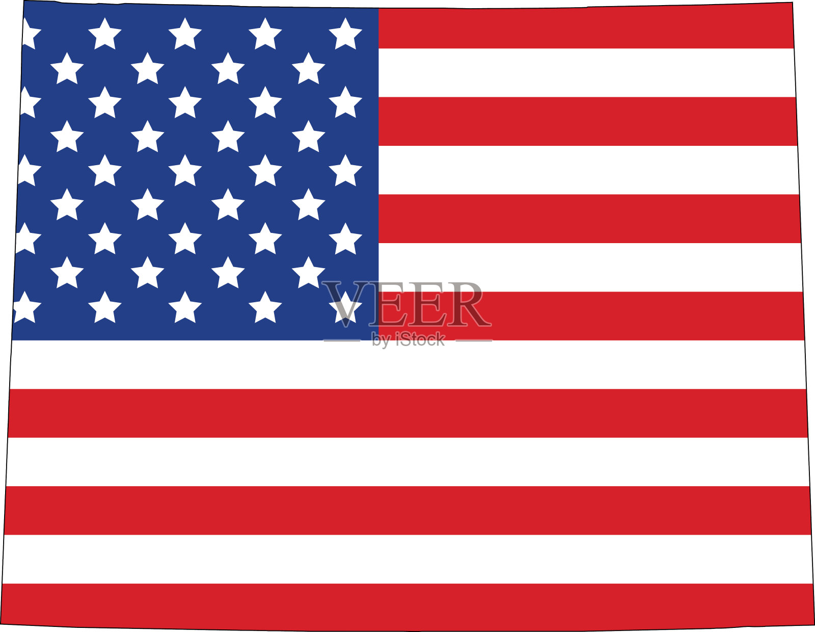 怀俄明州的地图插画图片素材