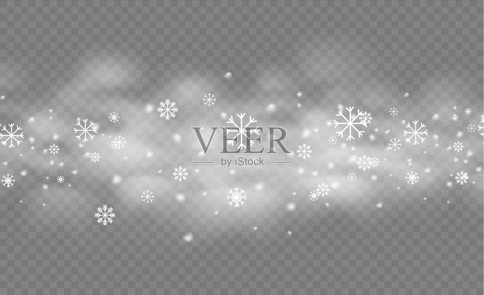 圣诞雪下降。插画图片素材