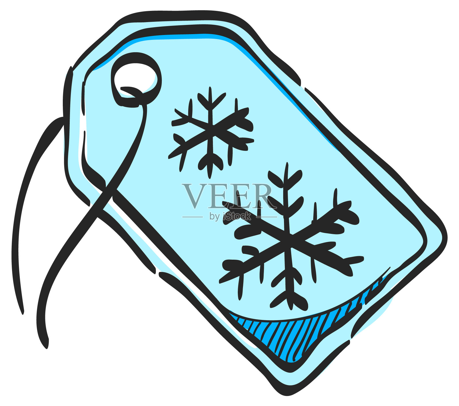 冬季销售图标在彩绘设计元素图片