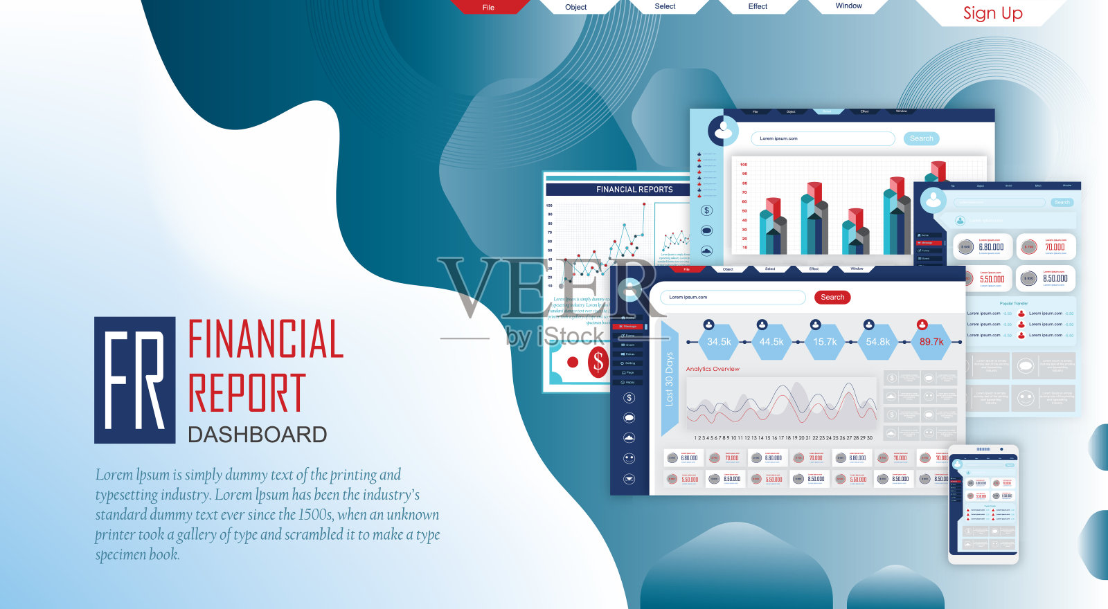 财务业绩，统计报告，提高企业生产力，共同基金，投资回报插画图片素材