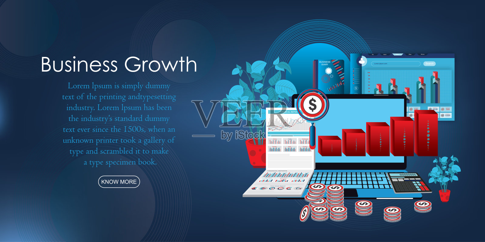 投资分析概念矢量股票插画图片素材