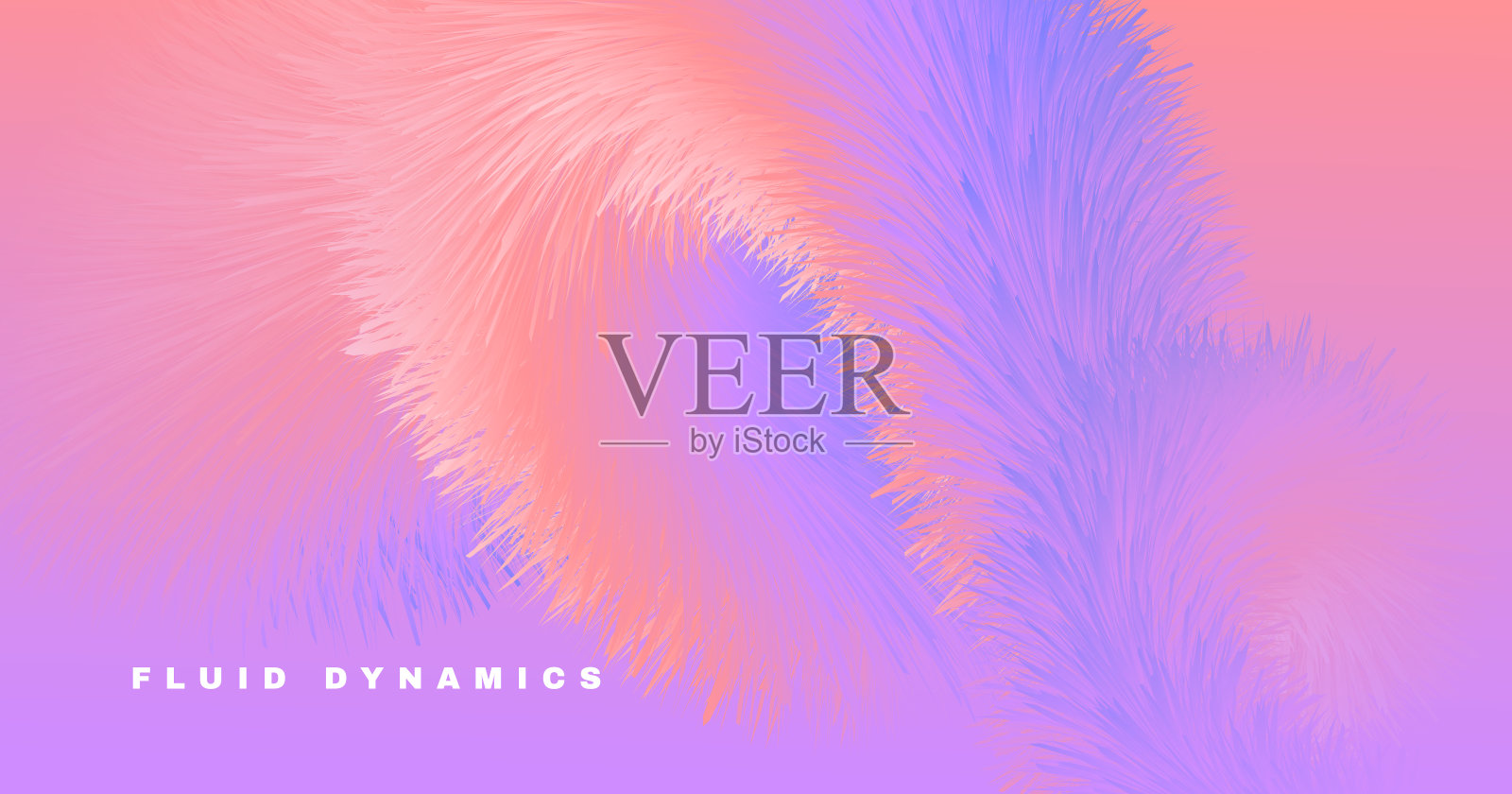 粉红色波浪流体。三维图形概念。液体插画图片素材