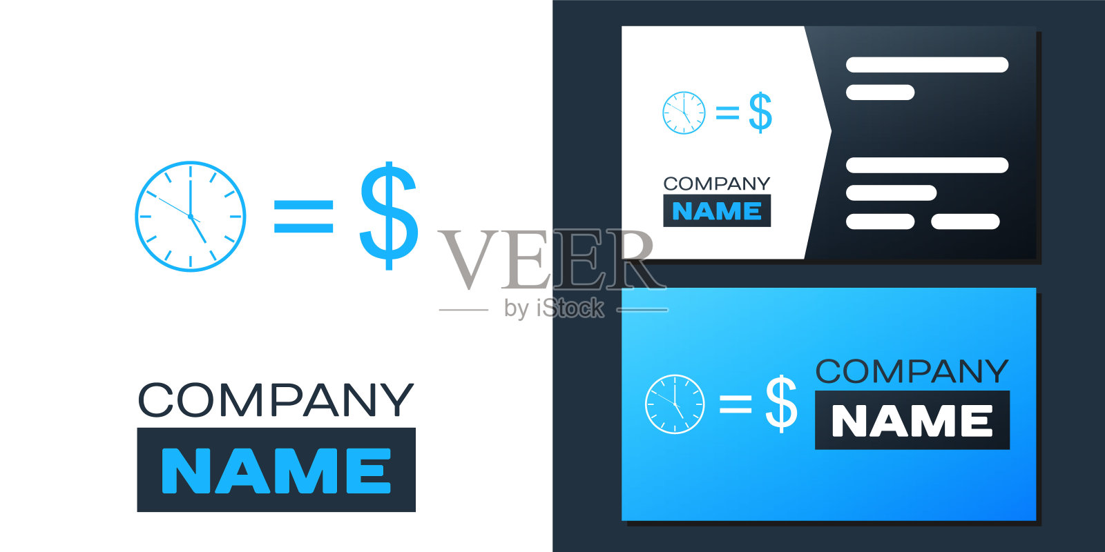 时间是孤立在白色背景上的金钱图标。金钱是时间。有效的时间管理。将时间转化为金钱。标志设计模板元素。向量插画图片素材