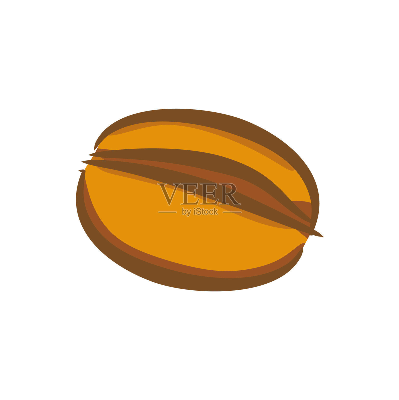 手绘的咖啡豆标志插画图片素材