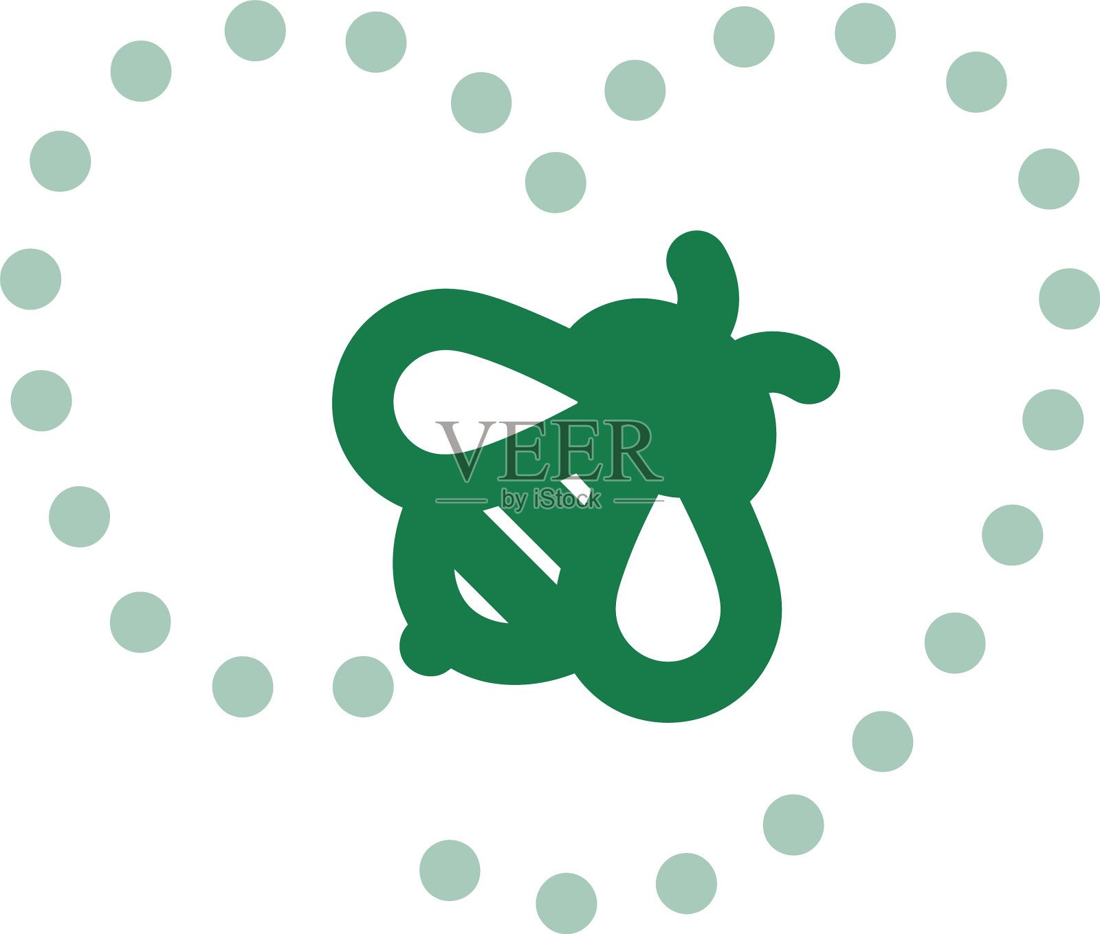 绿色再生动物福利昆虫和插画图片素材