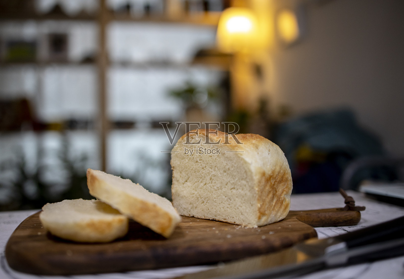 手工面包:牛奶吐司照片摄影图片