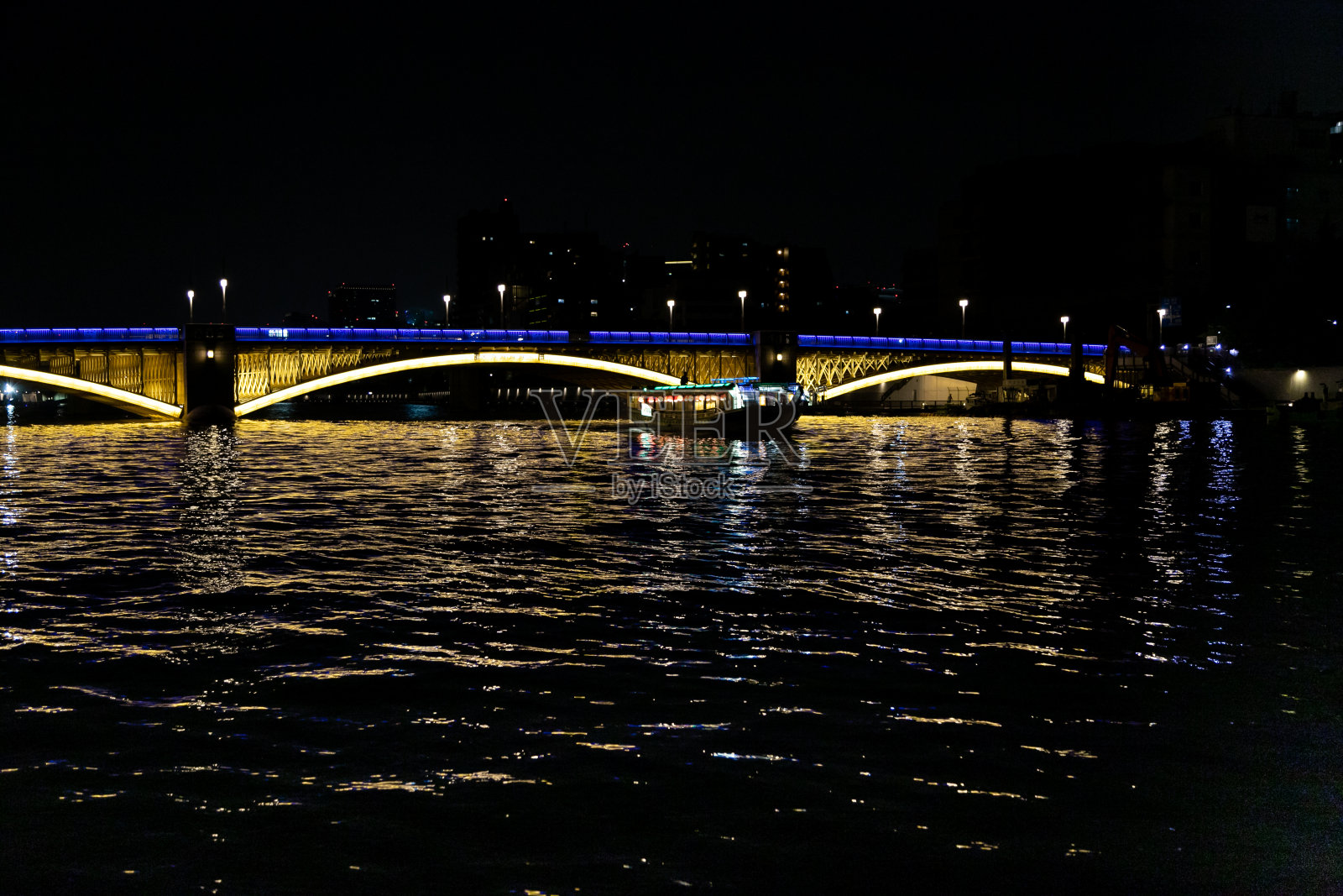 照明Kuramaebashi，我的sumidashi，东京，日本照片摄影图片