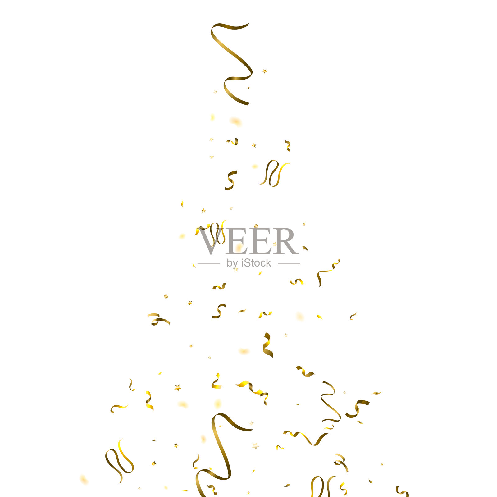 假日蛇形金箔飘带丝带插画图片素材