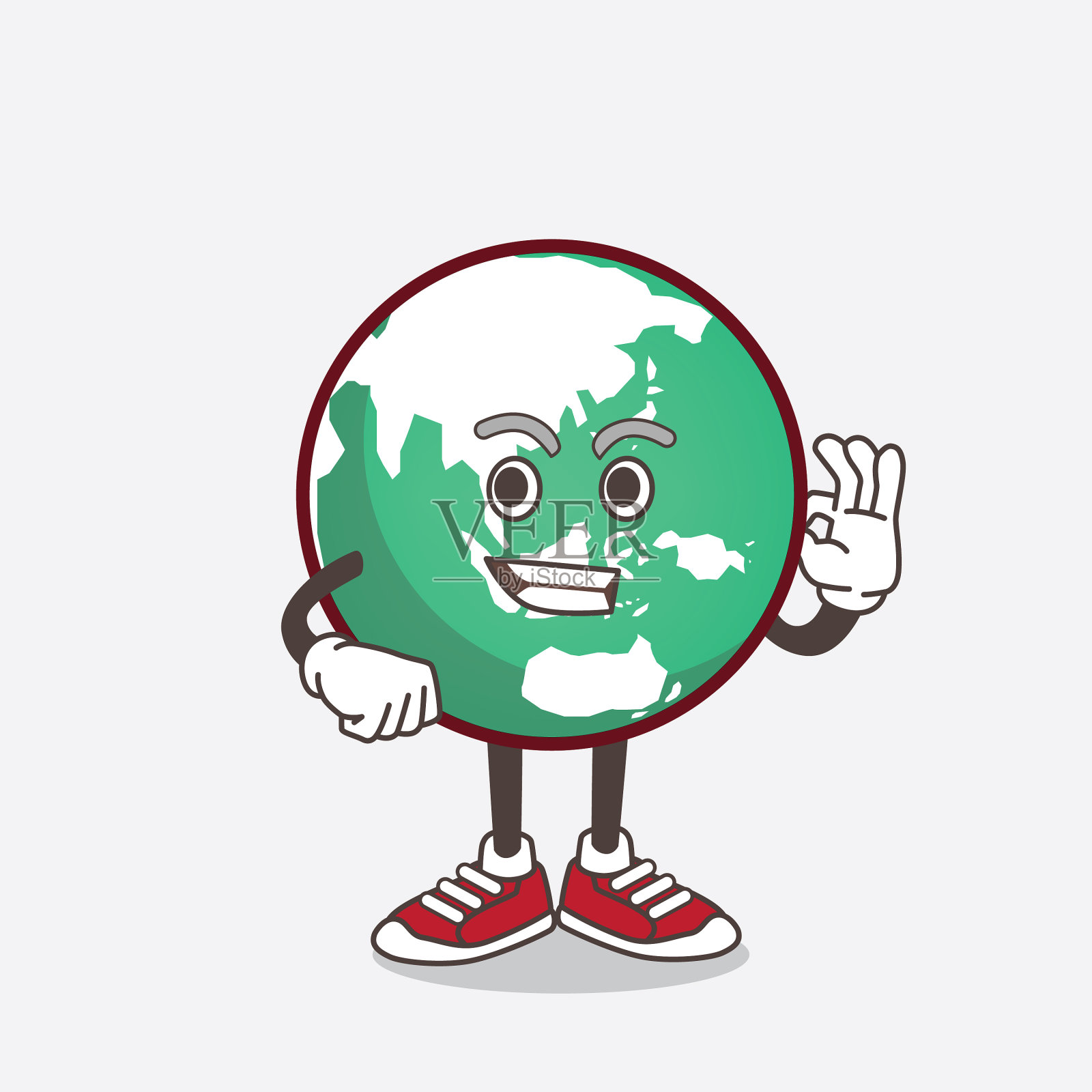 行星地球卡通吉祥物人物插画图片素材