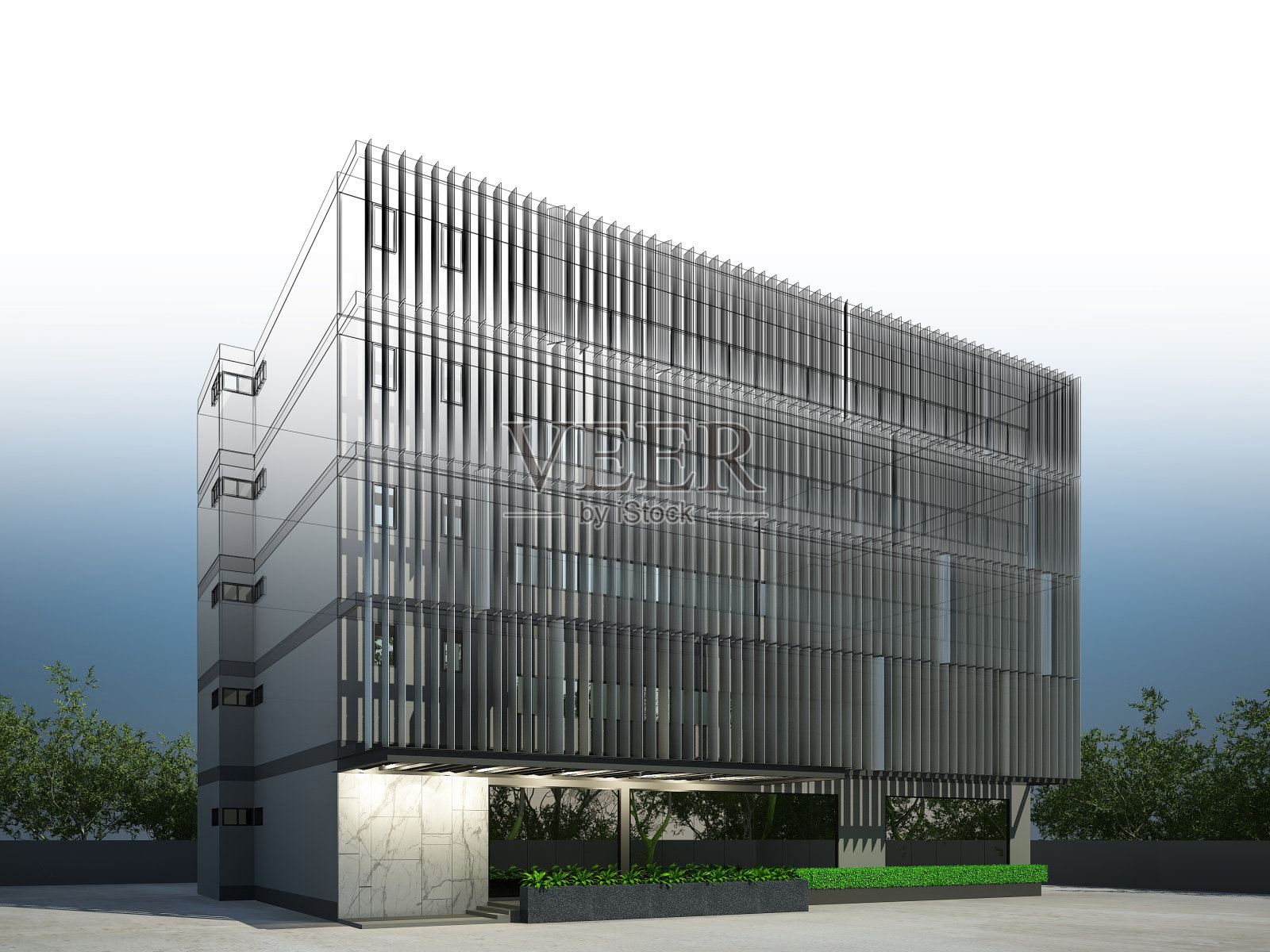 建筑草图设计，三维效果图照片摄影图片