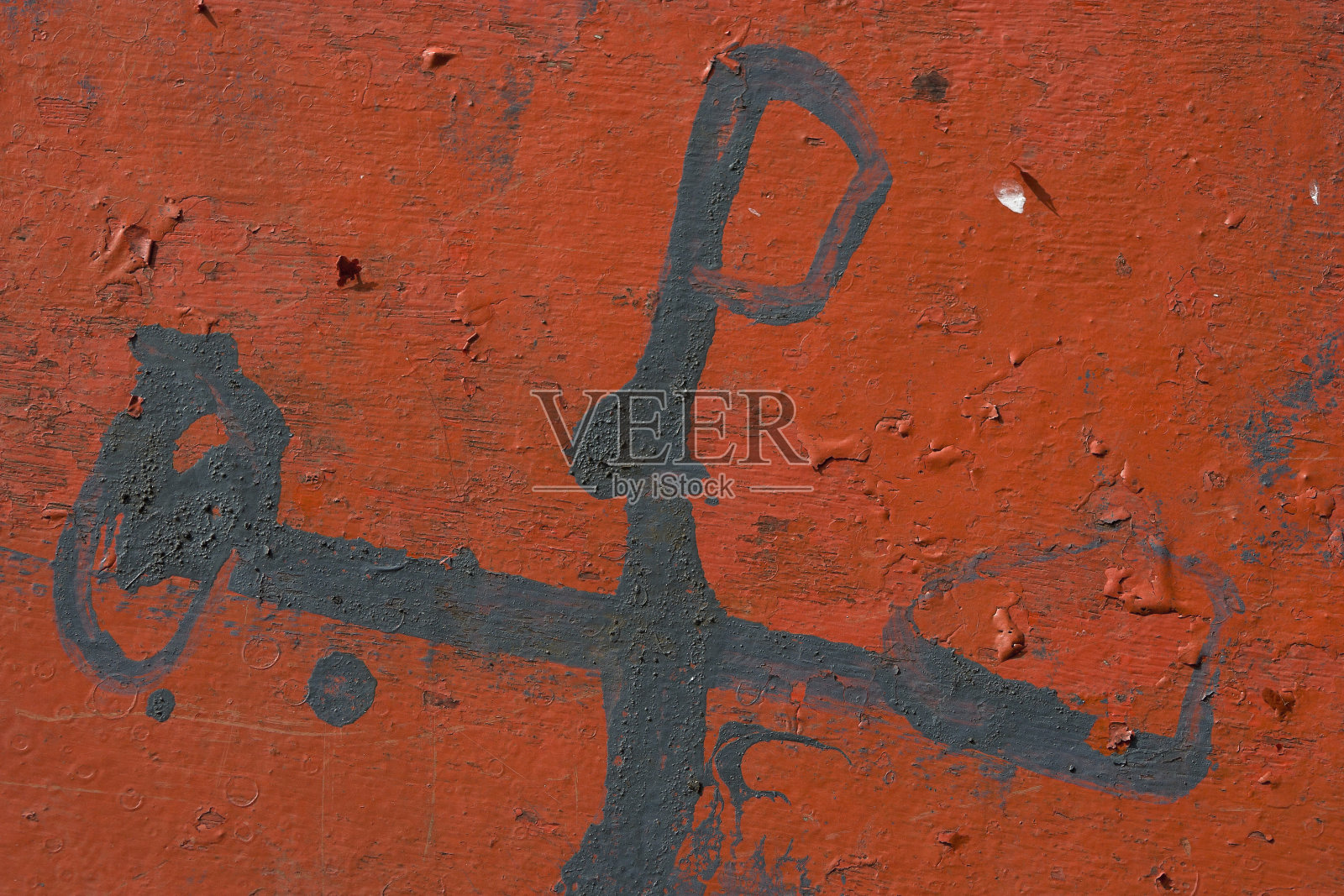 一个图形设计的特写，以村庄的红色为背景。照片摄影图片