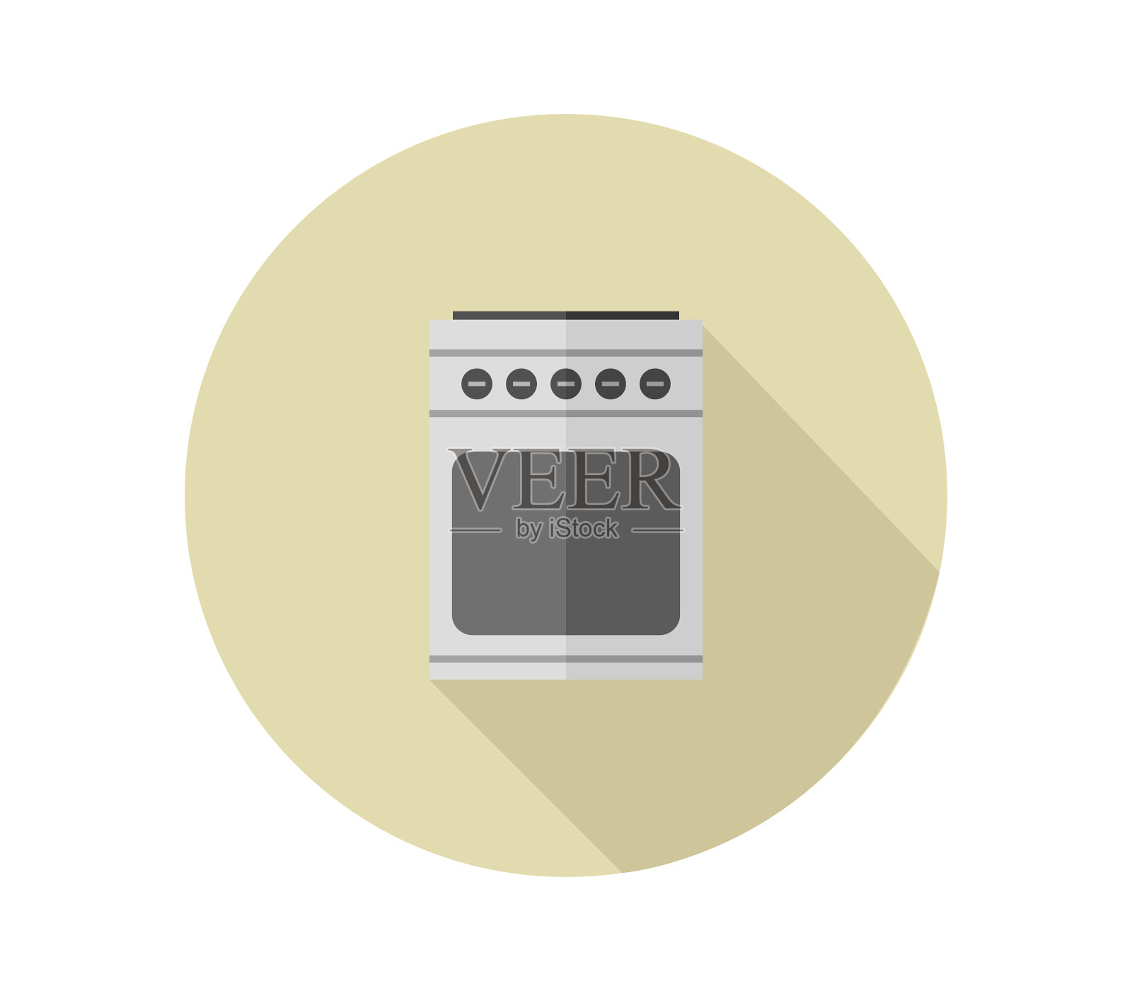 烤箱图标在白色背景插画图片素材