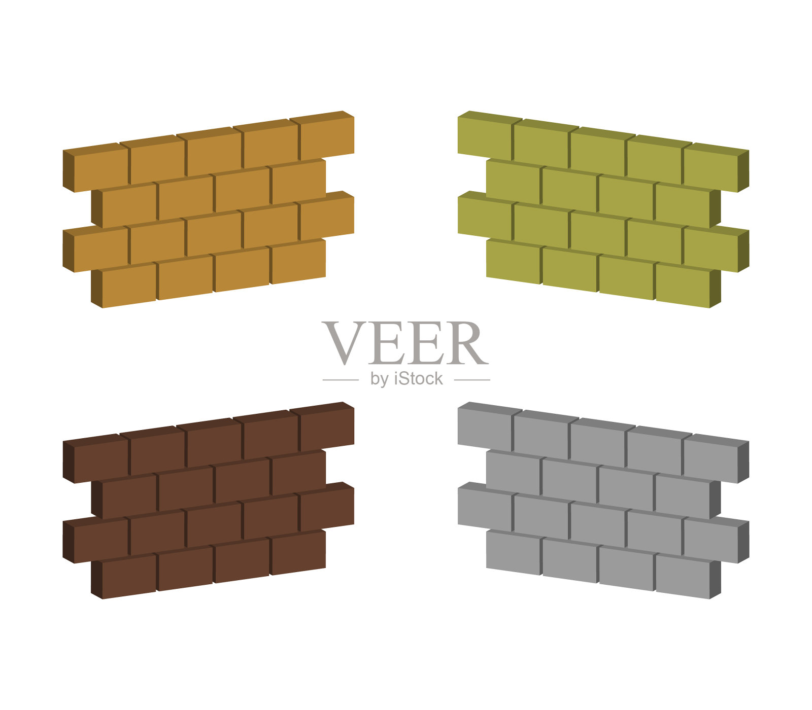 墙壁图标在白色的背景插画图片素材