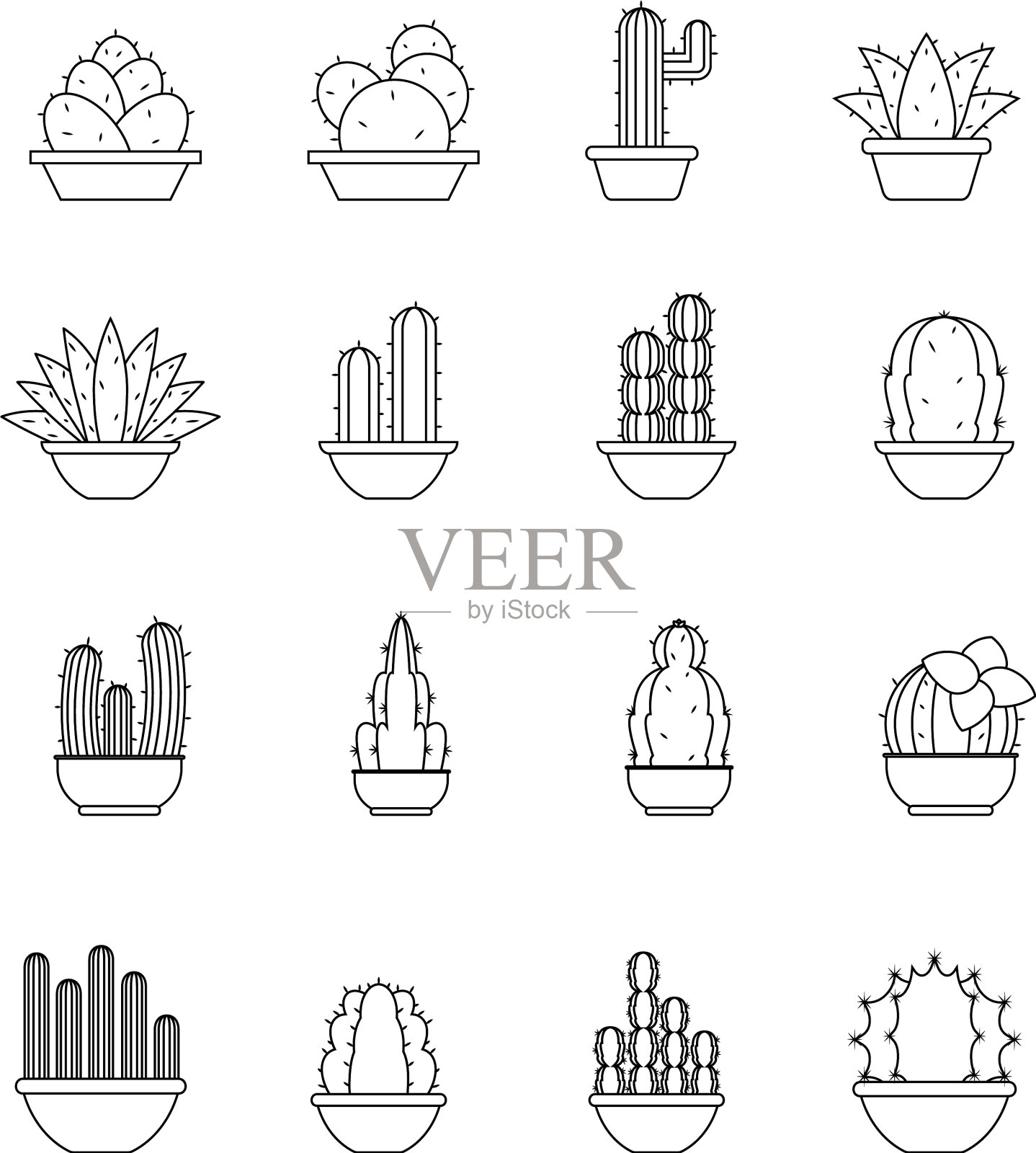仙人掌设置图标图标素材