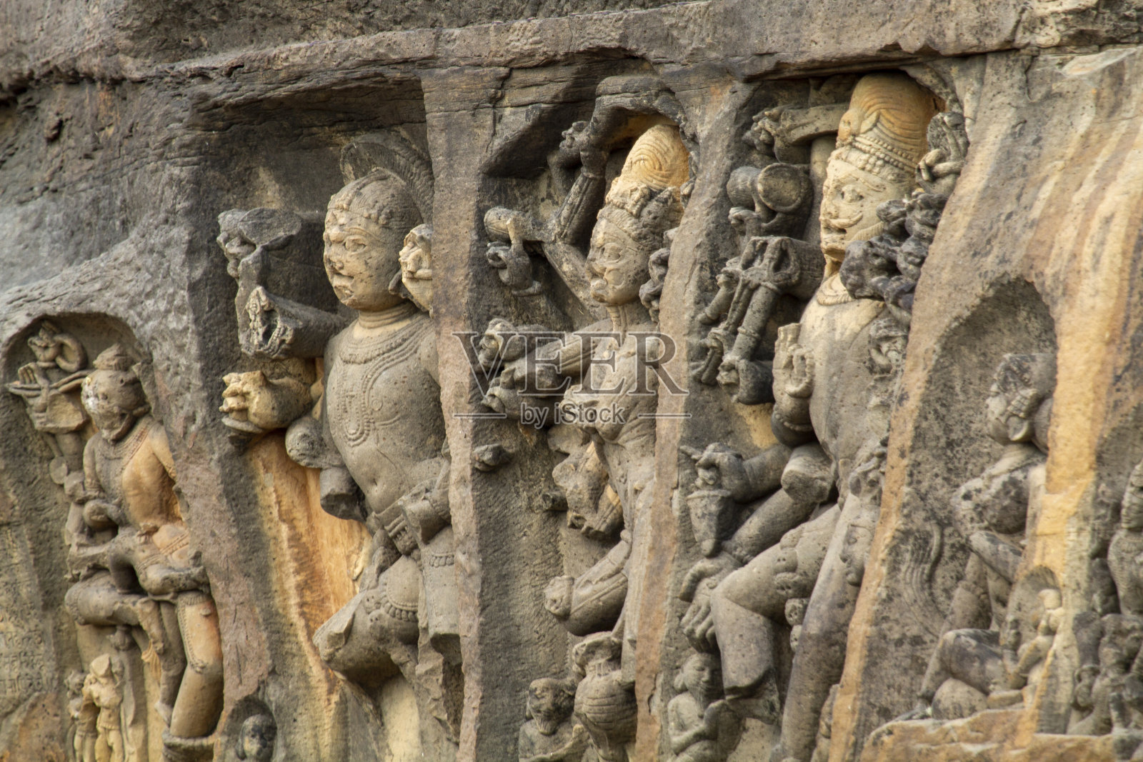 卡尔·拜拉瓦雕塑，卡林贾尔堡，北方邦，印度照片摄影图片