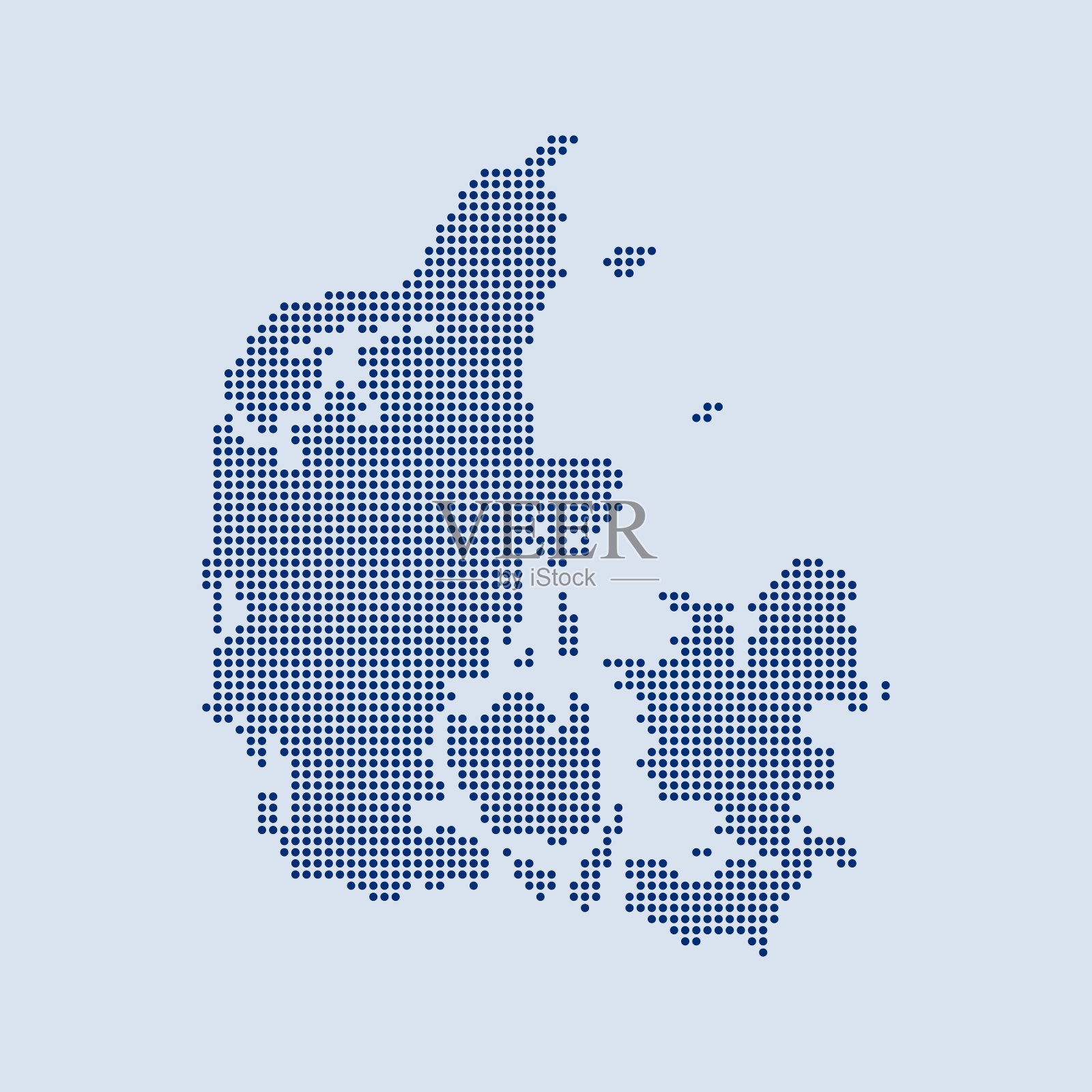 丹麦的地图插画图片素材