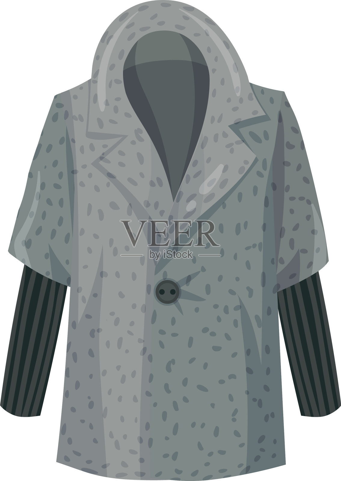 灰色长袖大衣插画图片素材