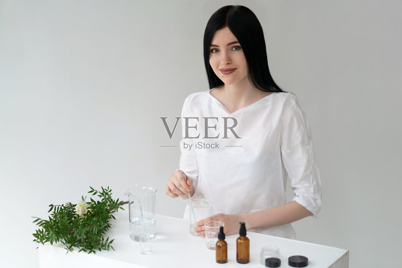 美容化妆品研发理念。照片摄影图片