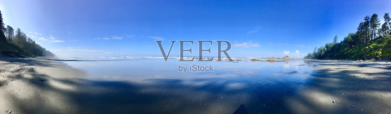 超广角红宝石海滩全景照片摄影图片