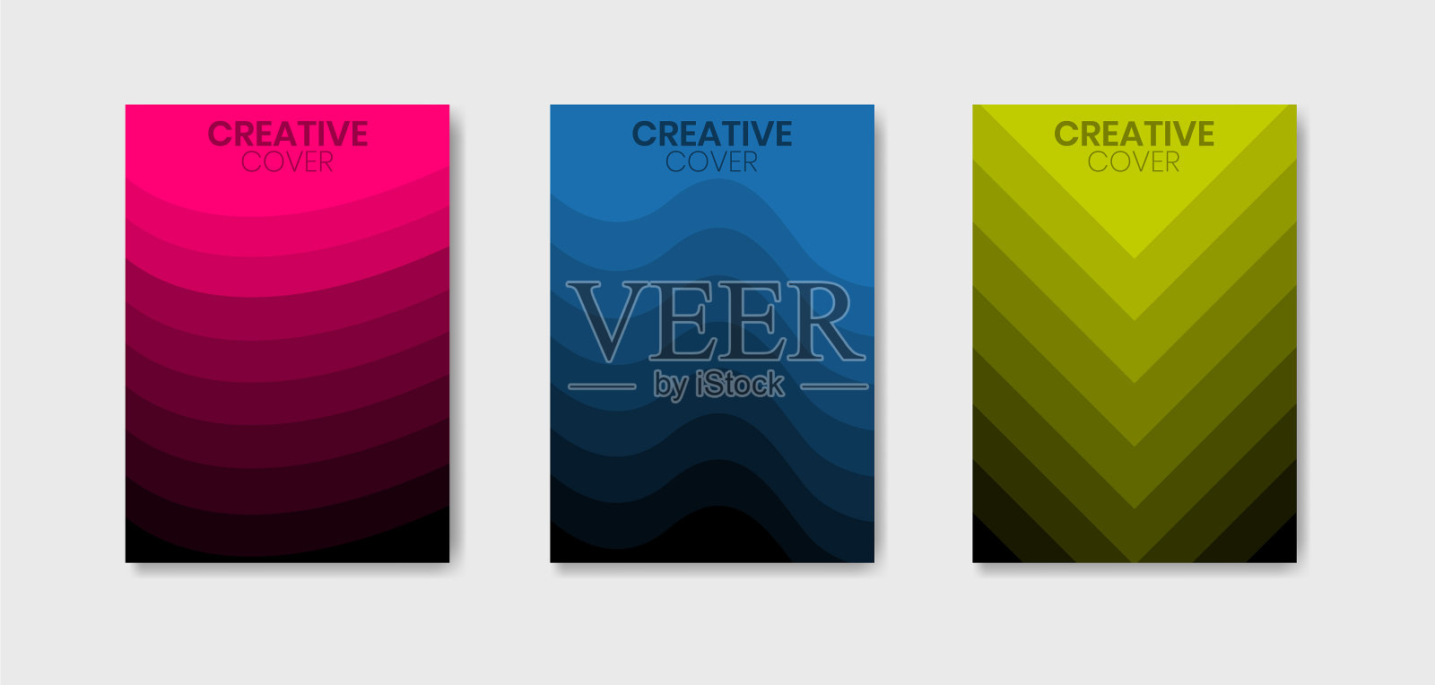 设置彩色的半色调梯度模板插画图片素材