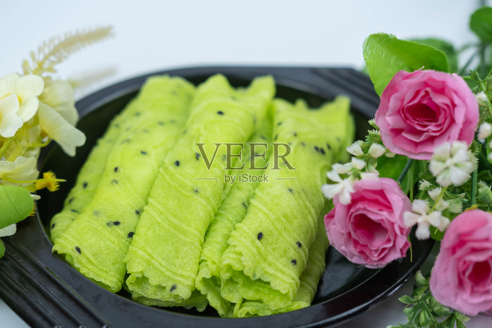 准备好享用的泰国甜食照片摄影图片