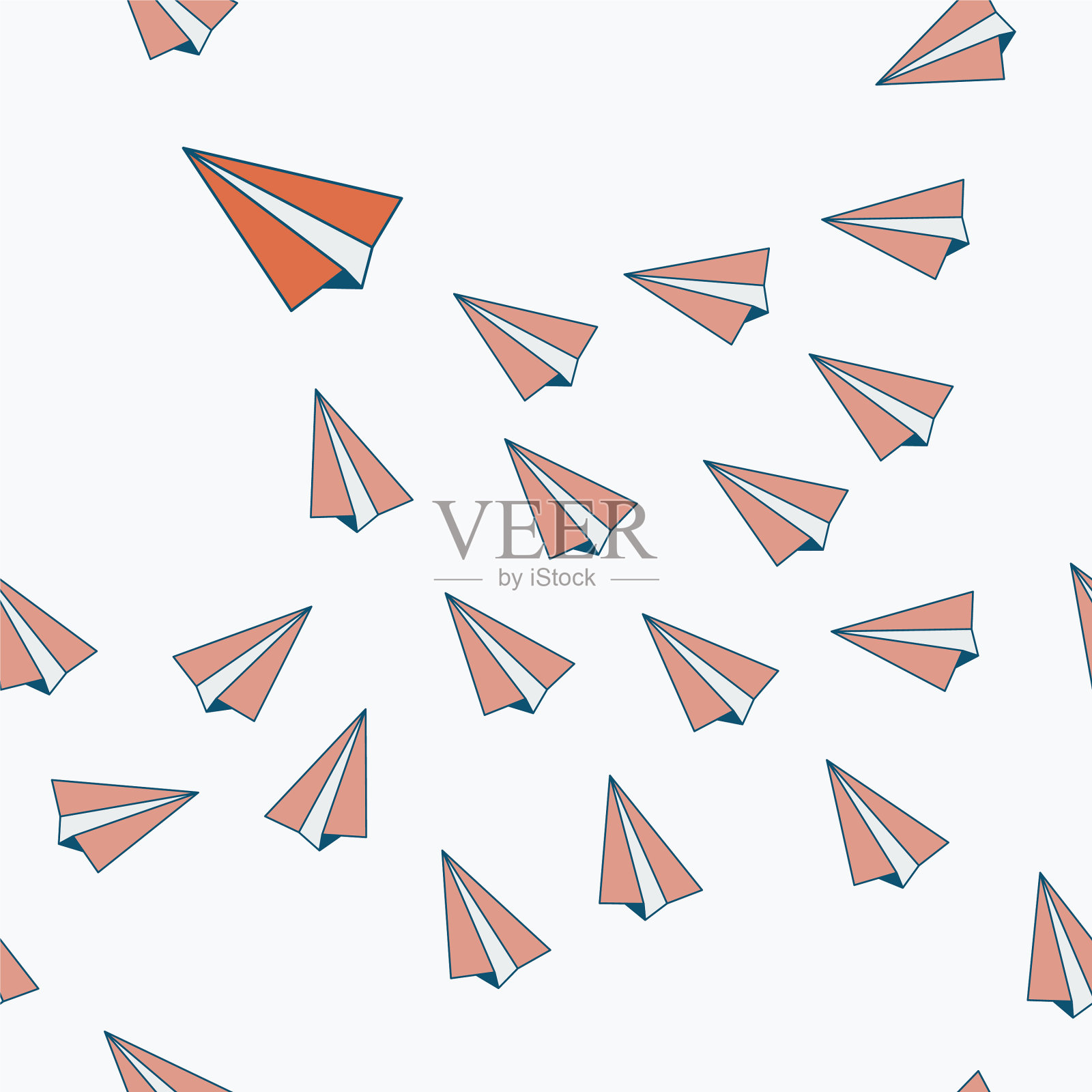 巴帕飞机跟随母飞机插画图片素材