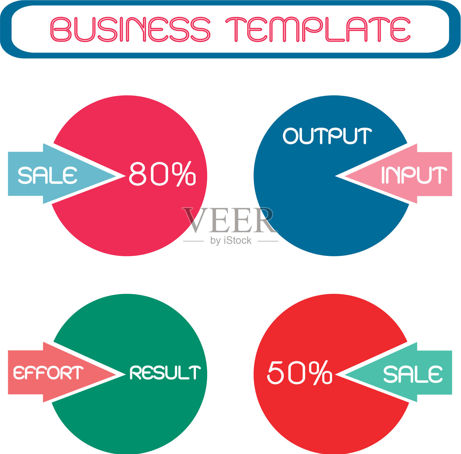 商业概念集抽象横幅设计插画图片素材