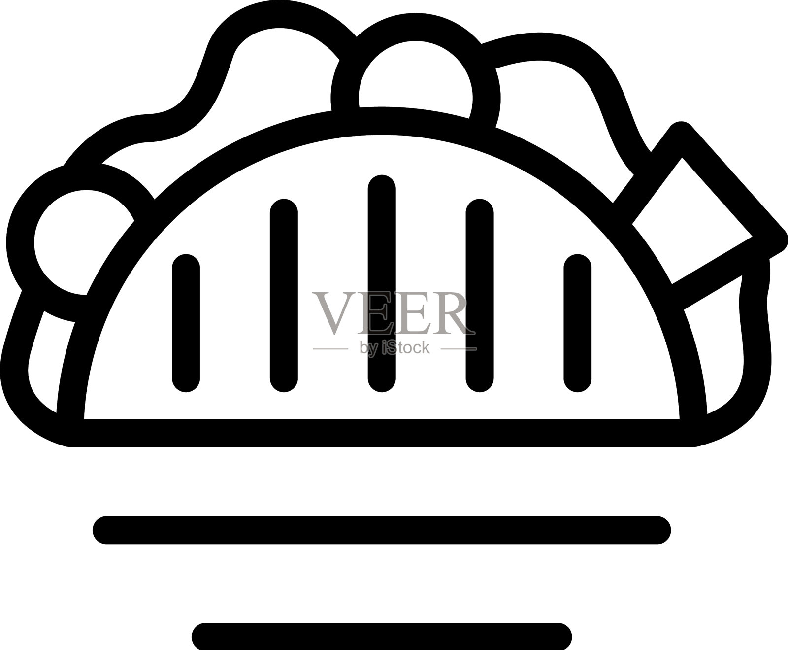 塔可食品图标轮廓风格插画图片素材