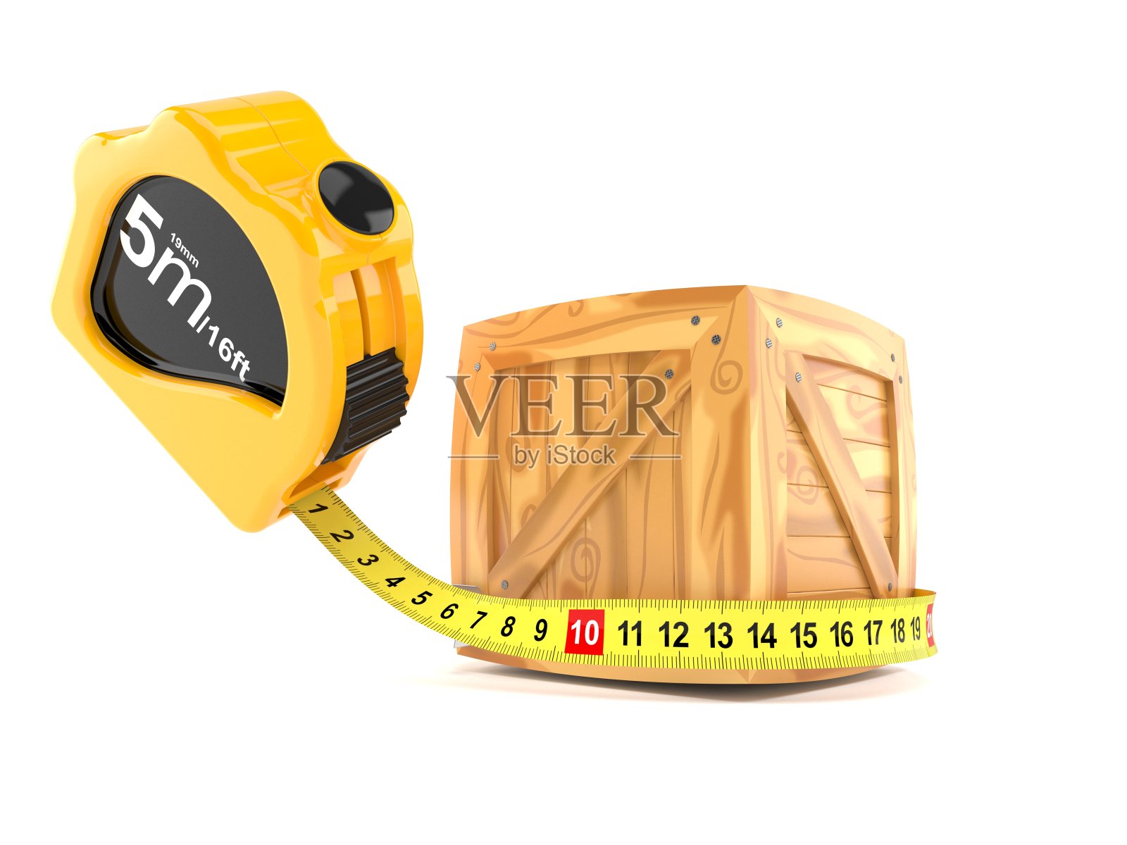 带卷尺的木箱照片摄影图片