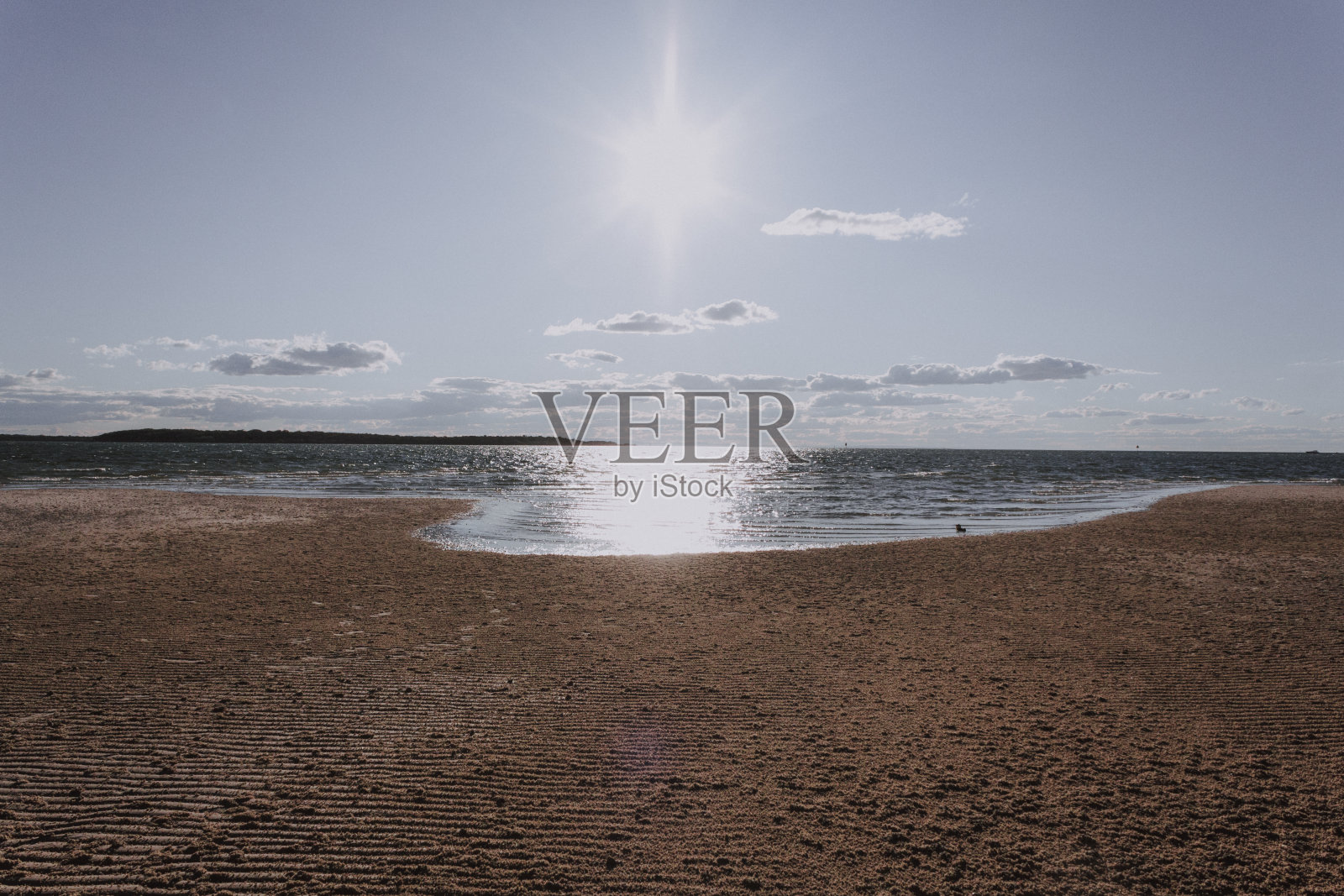 风景日落在白色沙滩照片摄影图片