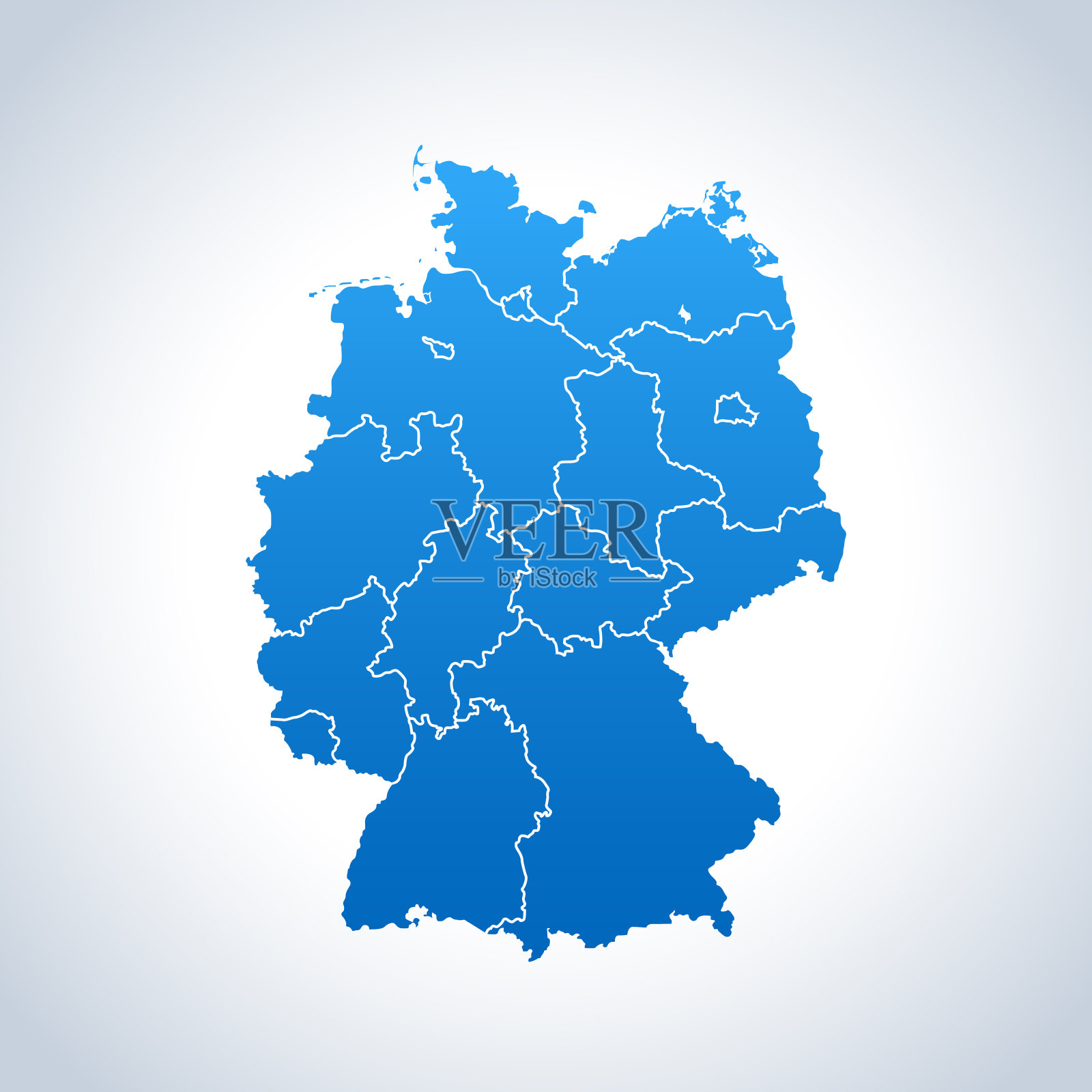 德国地图插画图片素材