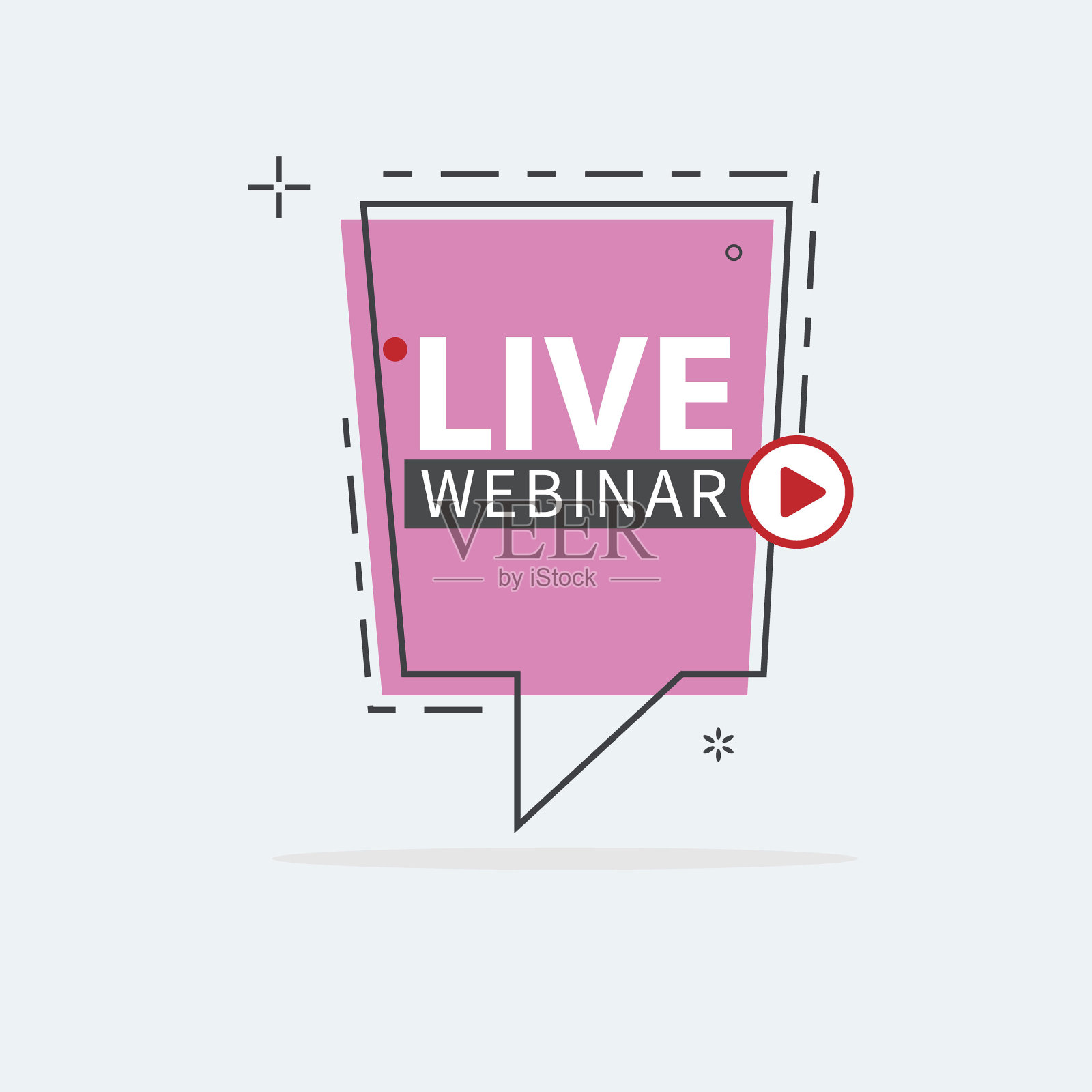 现场研讨会按钮插画图片素材