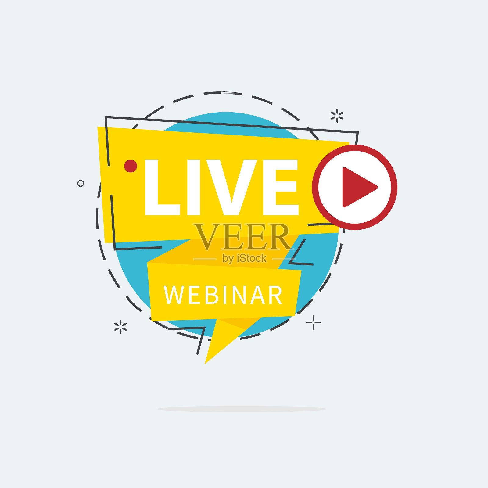 现场研讨会按钮插画图片素材