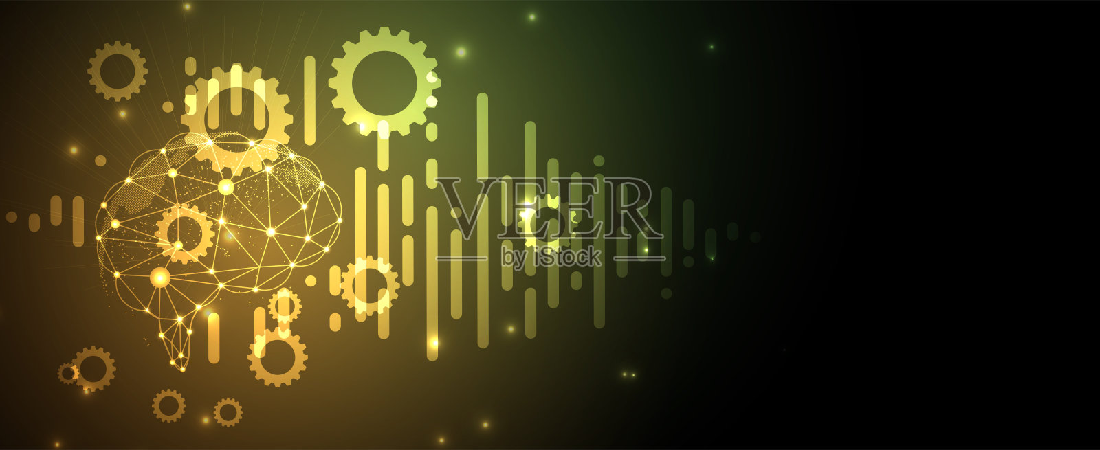 人工智能。技术网络背景。虚拟的概念插画图片素材