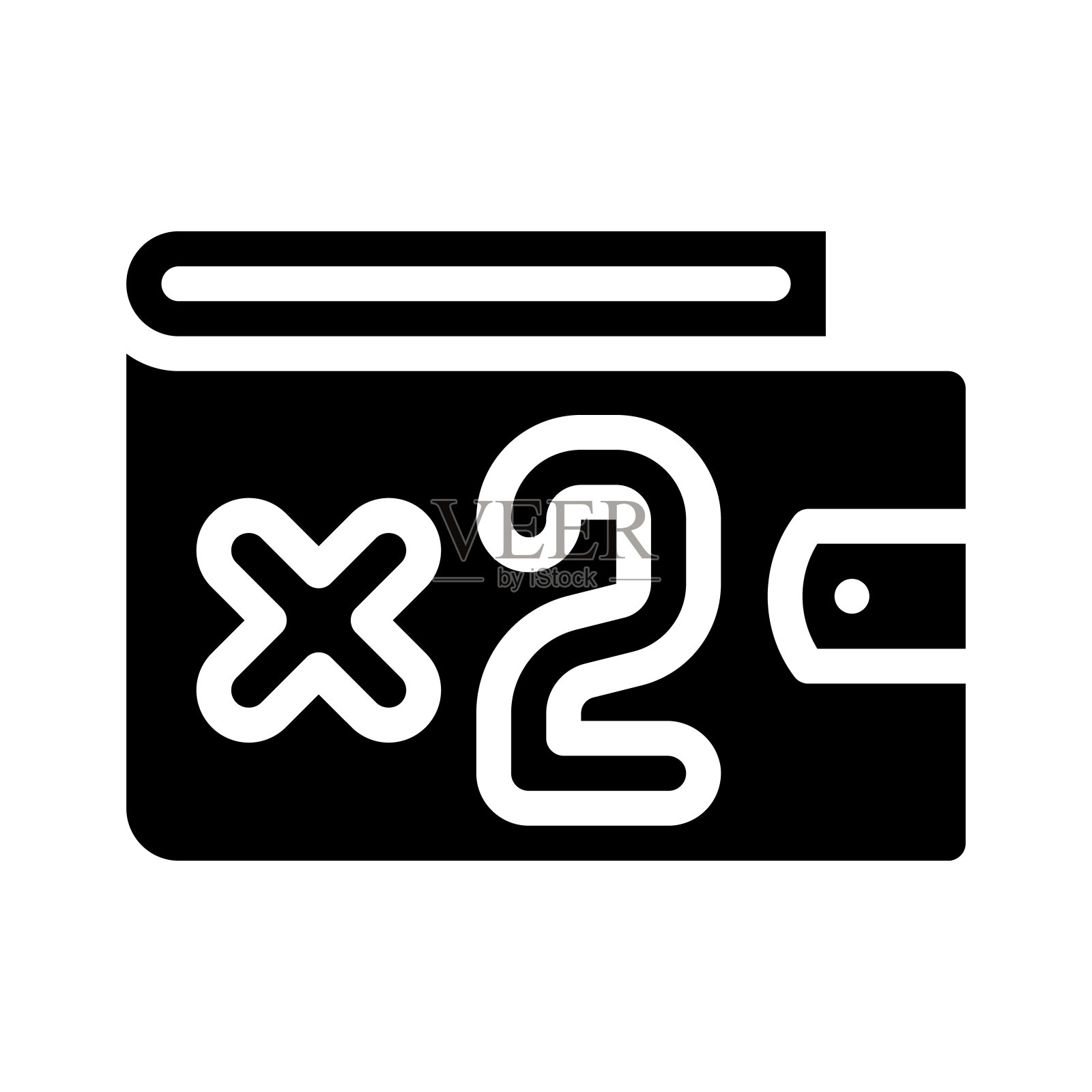 资本增益字形图标矢量插图插画图片素材