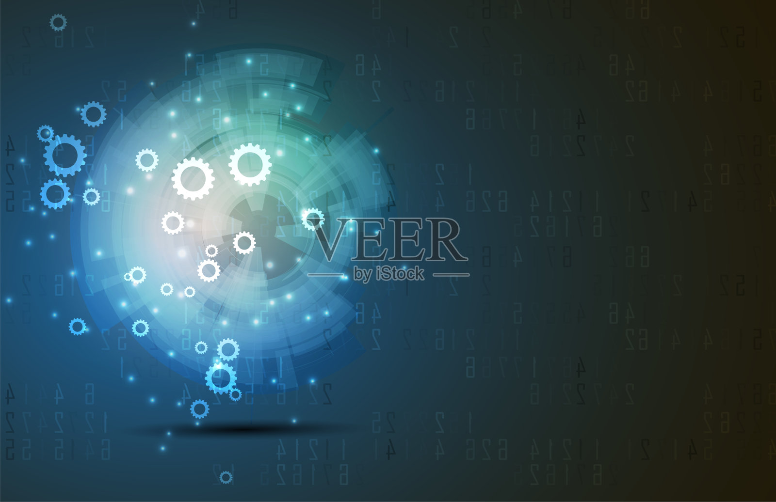 人工智能。网络技术背景。虚拟的概念插画图片素材