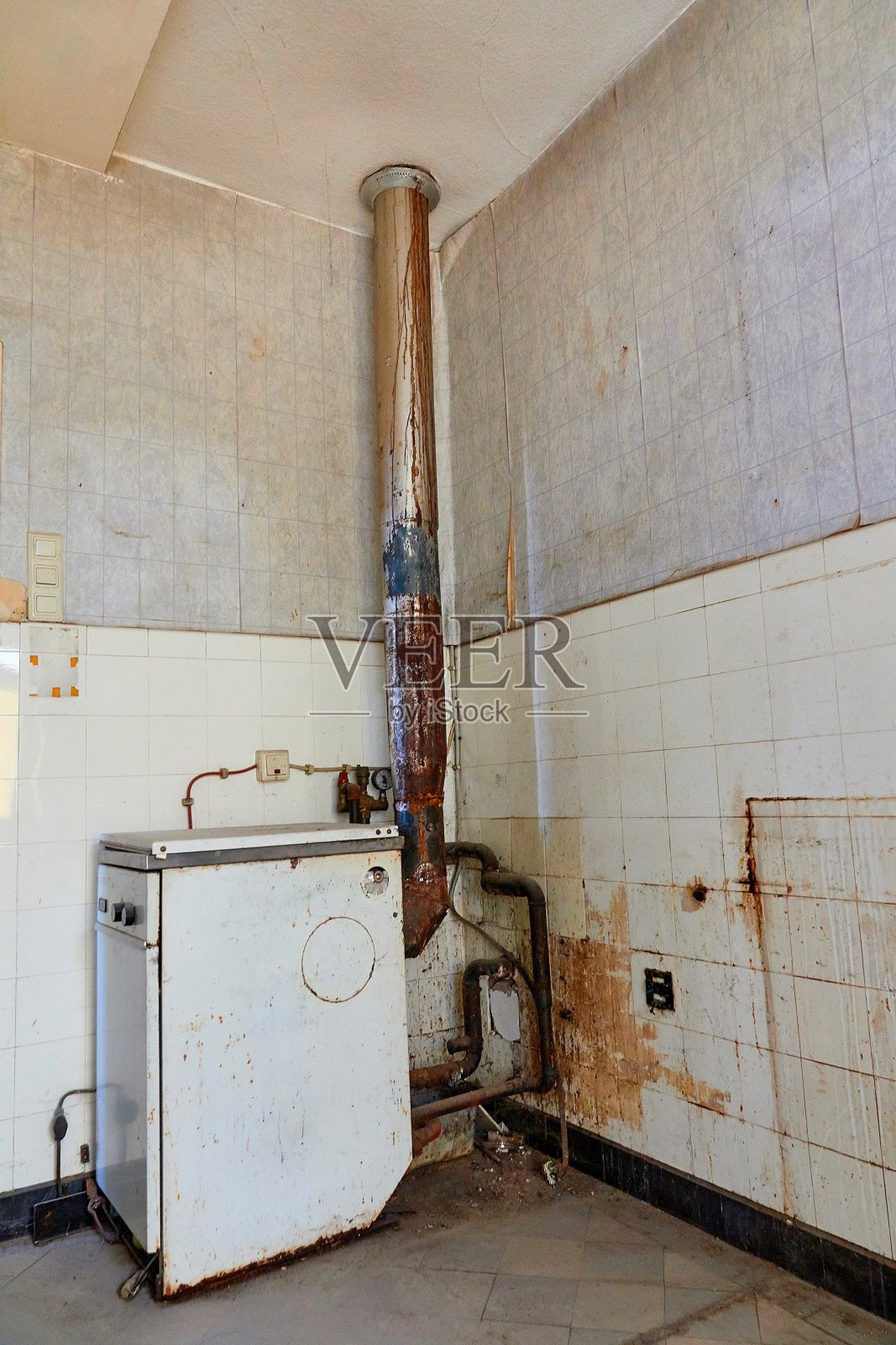 拆迁的房子,烤箱照片摄影图片