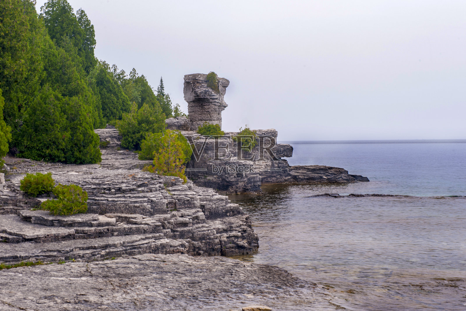 花盆岛，布鲁斯半岛国家公园，托博莫里，加拿大照片摄影图片
