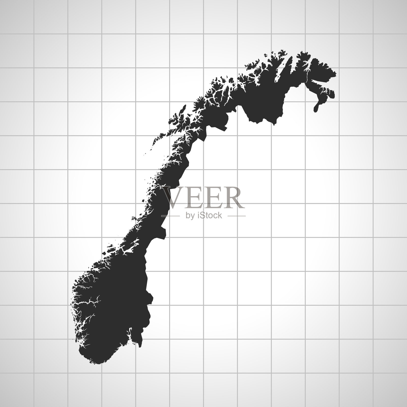 挪威的地图插画图片素材