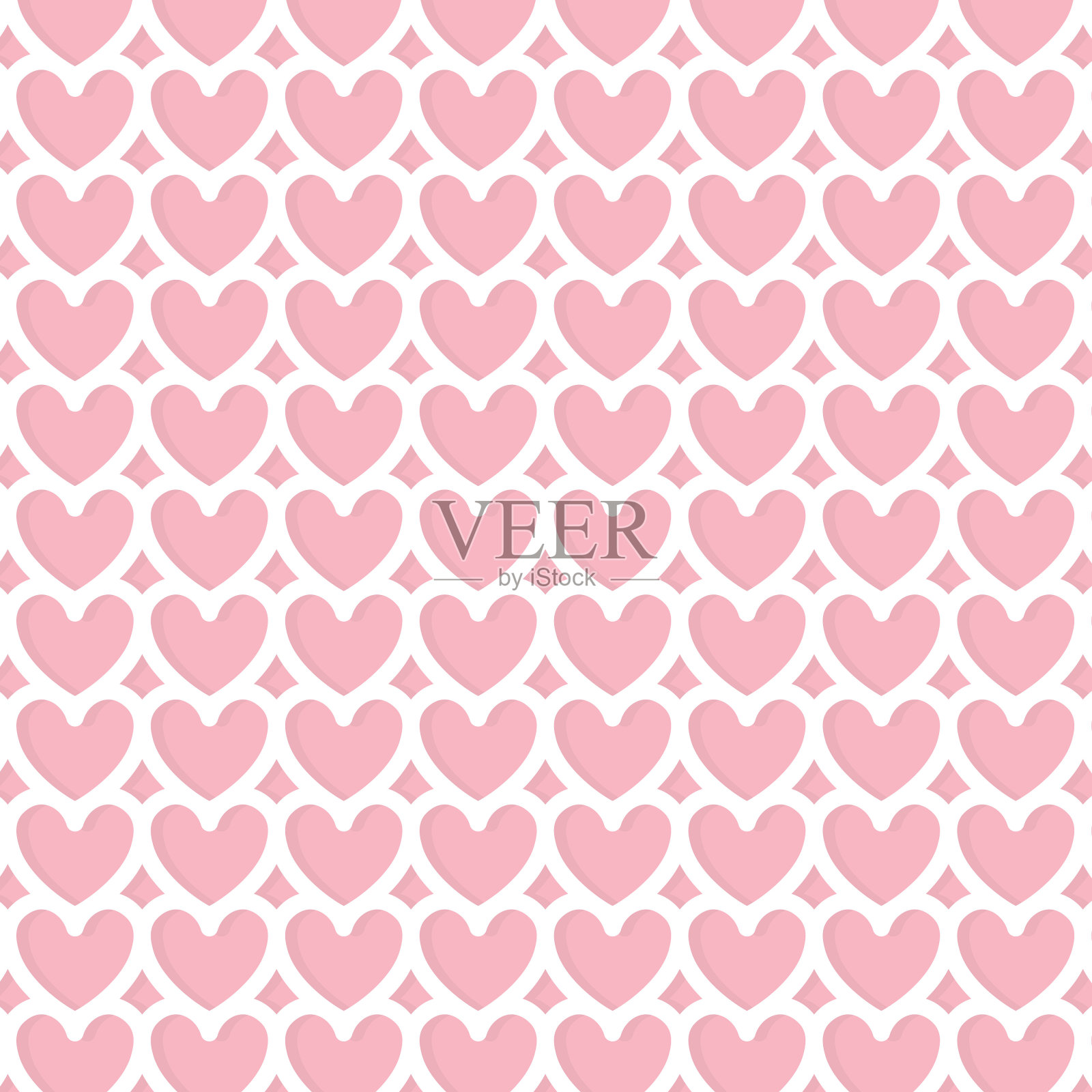 粉色心形纹理插画图片素材