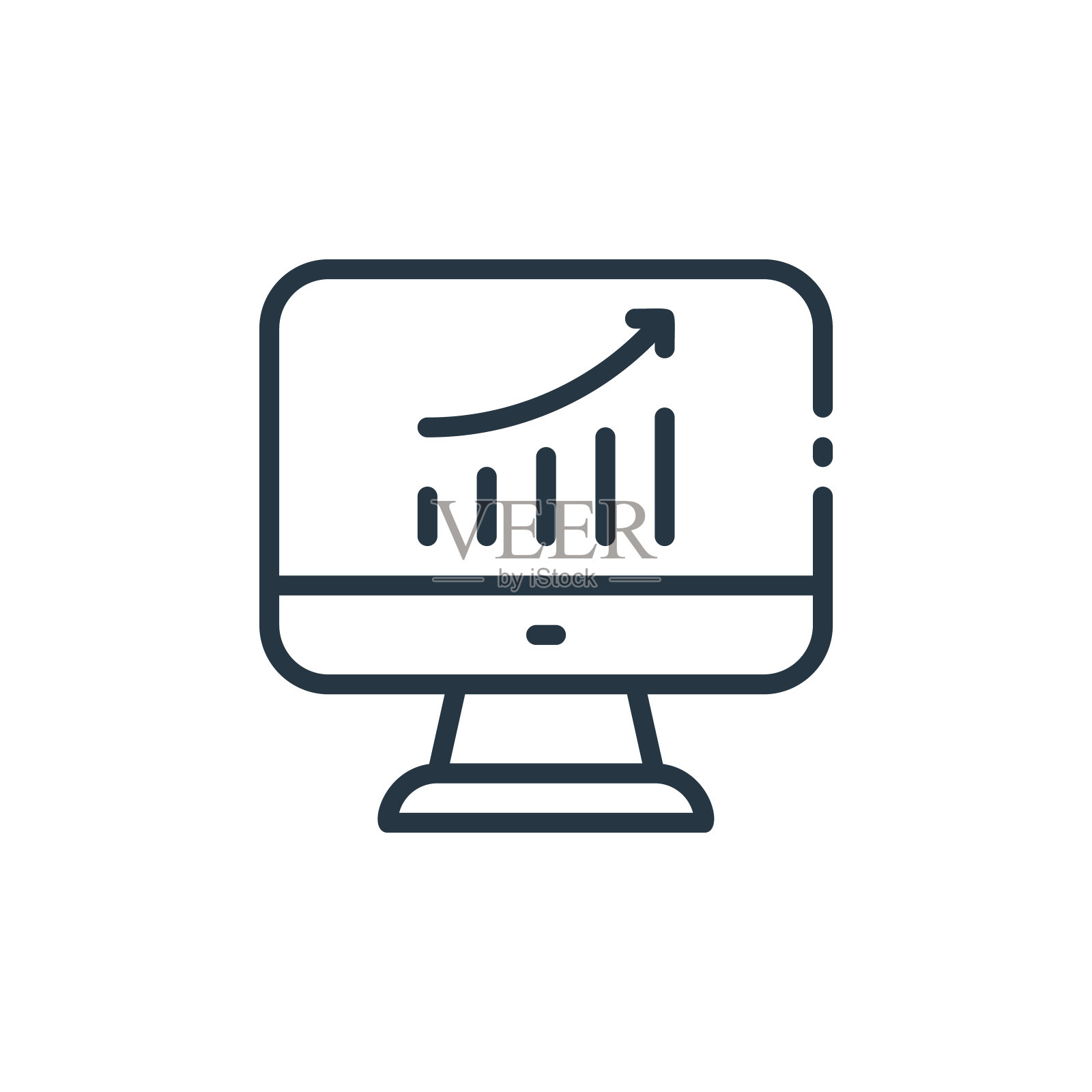 利润图标向量来自财务概念。细线插图的利润可编辑的笔触。利润线性标志使用在web和移动应用程序，标志，印刷媒体。图标素材