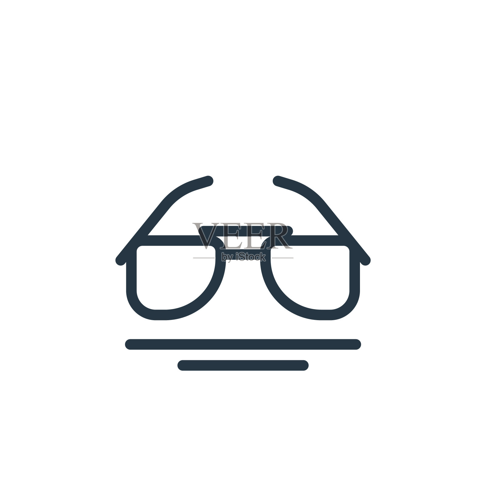 眼镜图标向量从春天的概念。眼镜的细线插图可编辑的笔触。眼镜线性标志，用于web和移动应用程序，标志，印刷媒体。设计元素图片