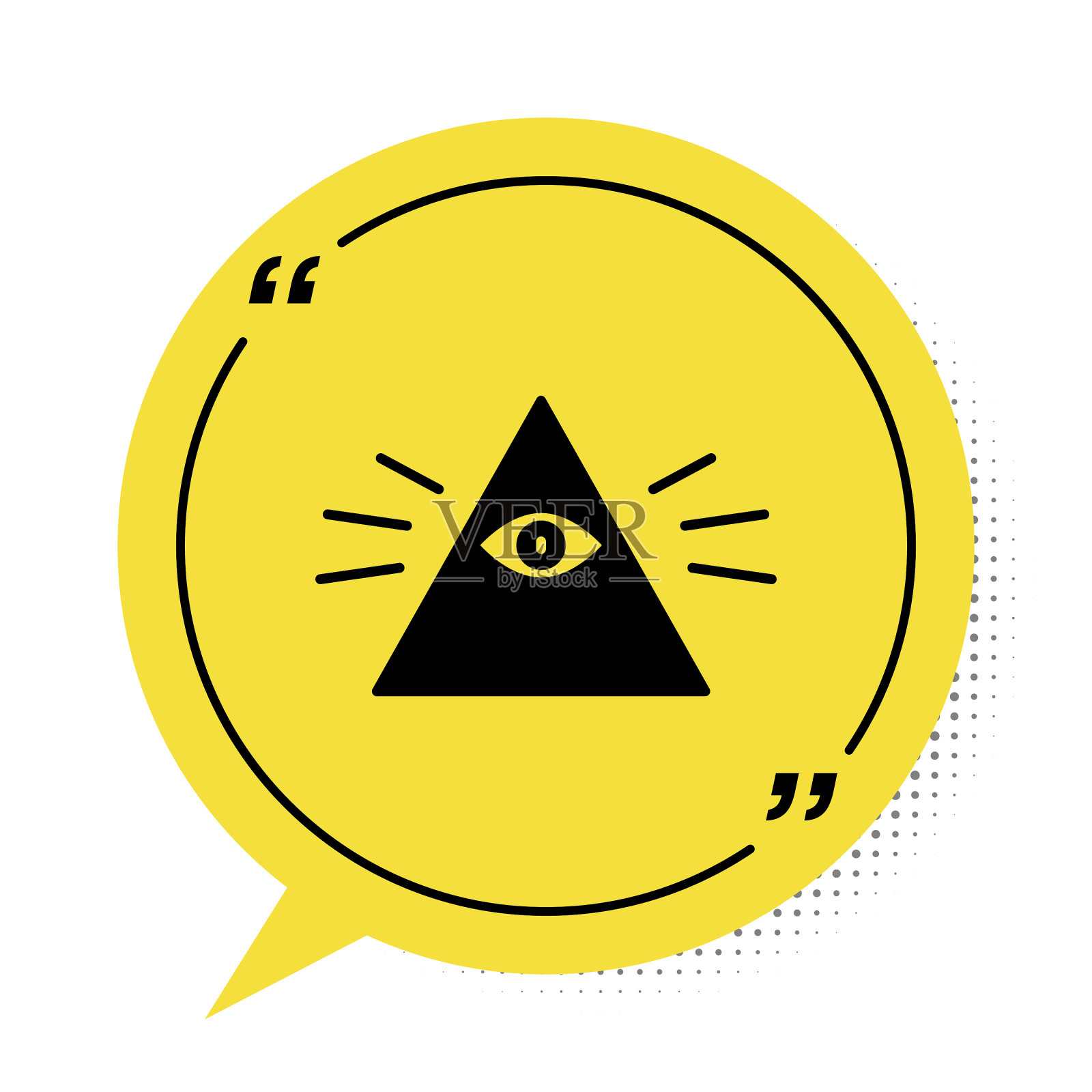 黑色泥瓦匠象征全视之眼神的图标插画图片素材