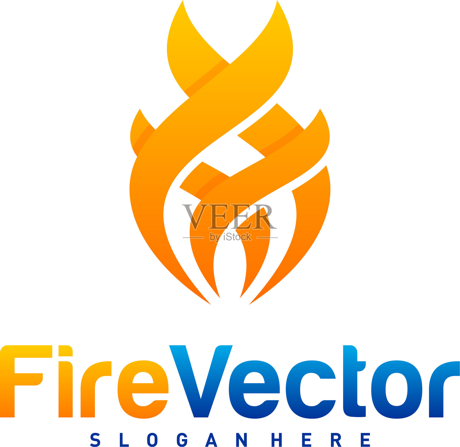 火焰标志模板创意火焰标志设计插画图片素材