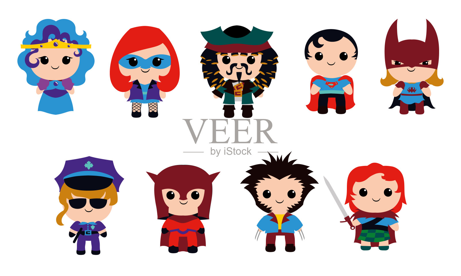 万圣节服装孤立套插画图片素材