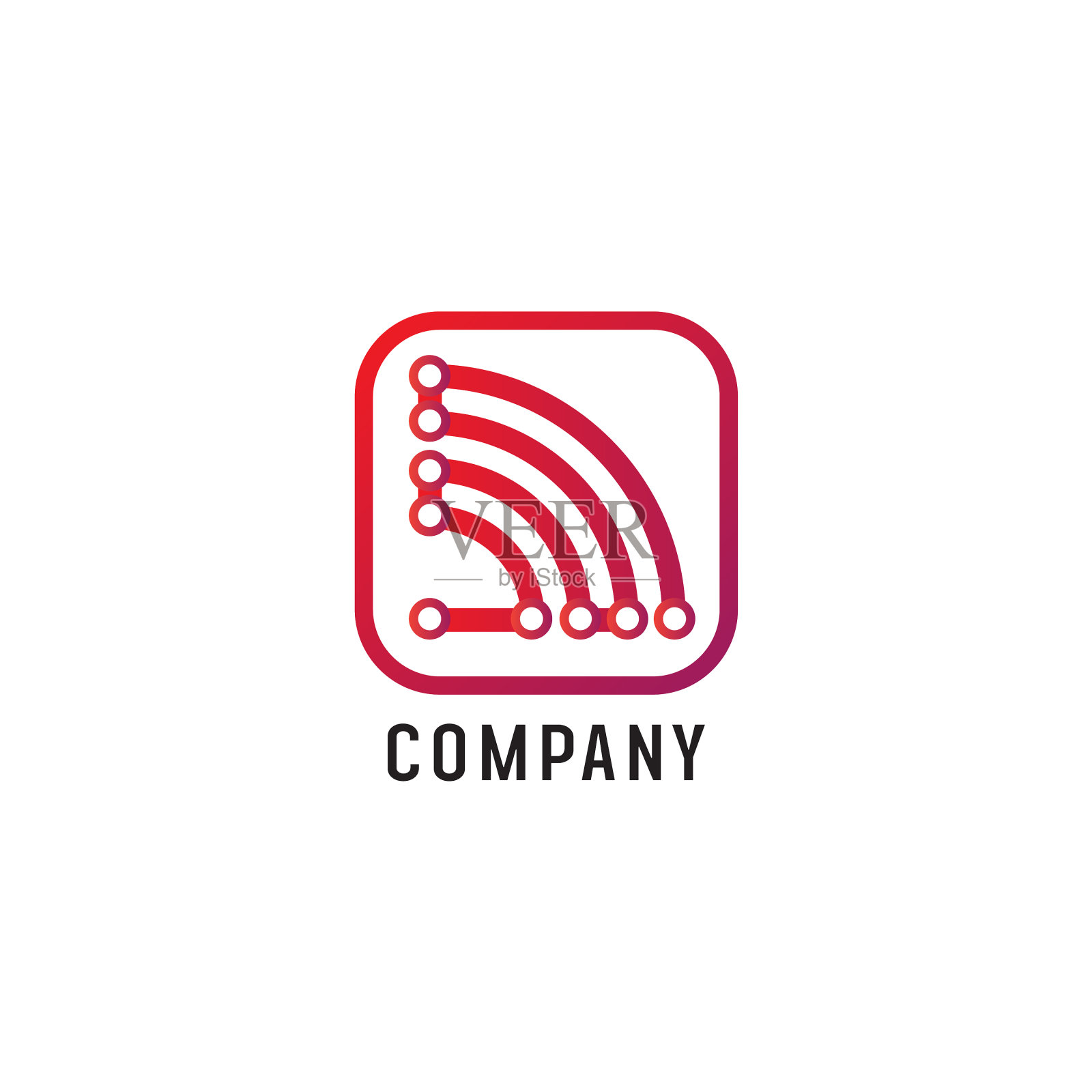 Wifi信号标志设计模板无线信号插画图片素材