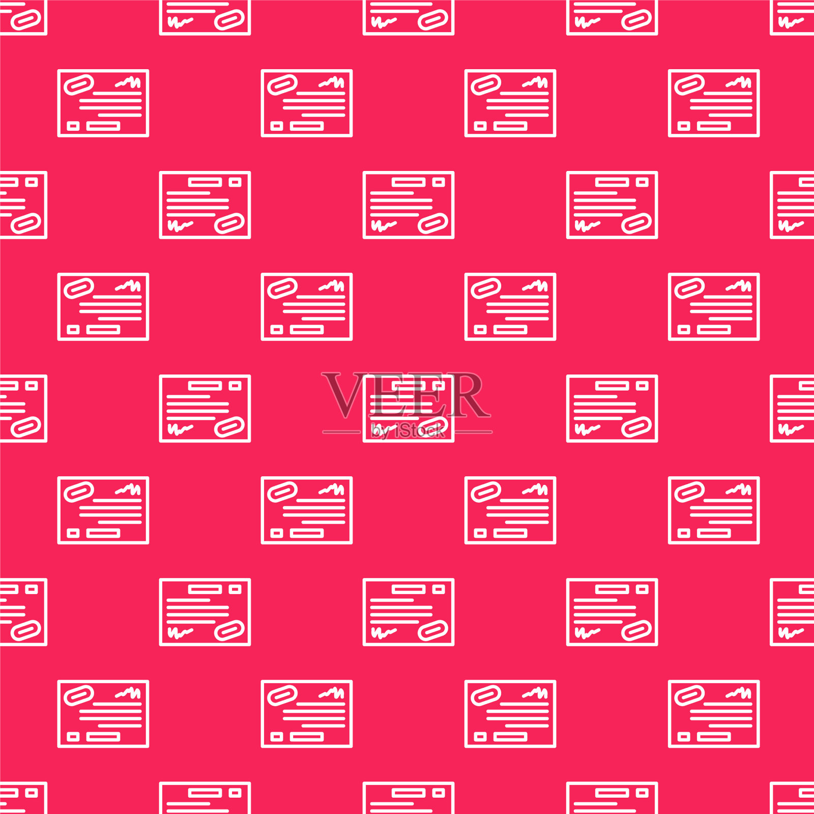 白线质保证书模板图标插画图片素材