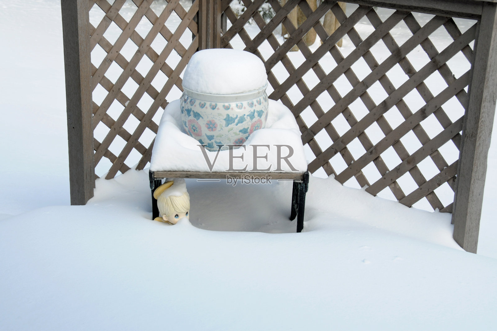 暴风雪过后的大雪——印第安纳州霍华德县照片摄影图片