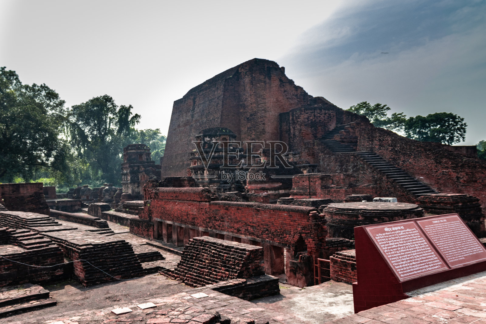 那烂陀遗址是联合国教科文组织世界遗产考古遗址照片摄影图片