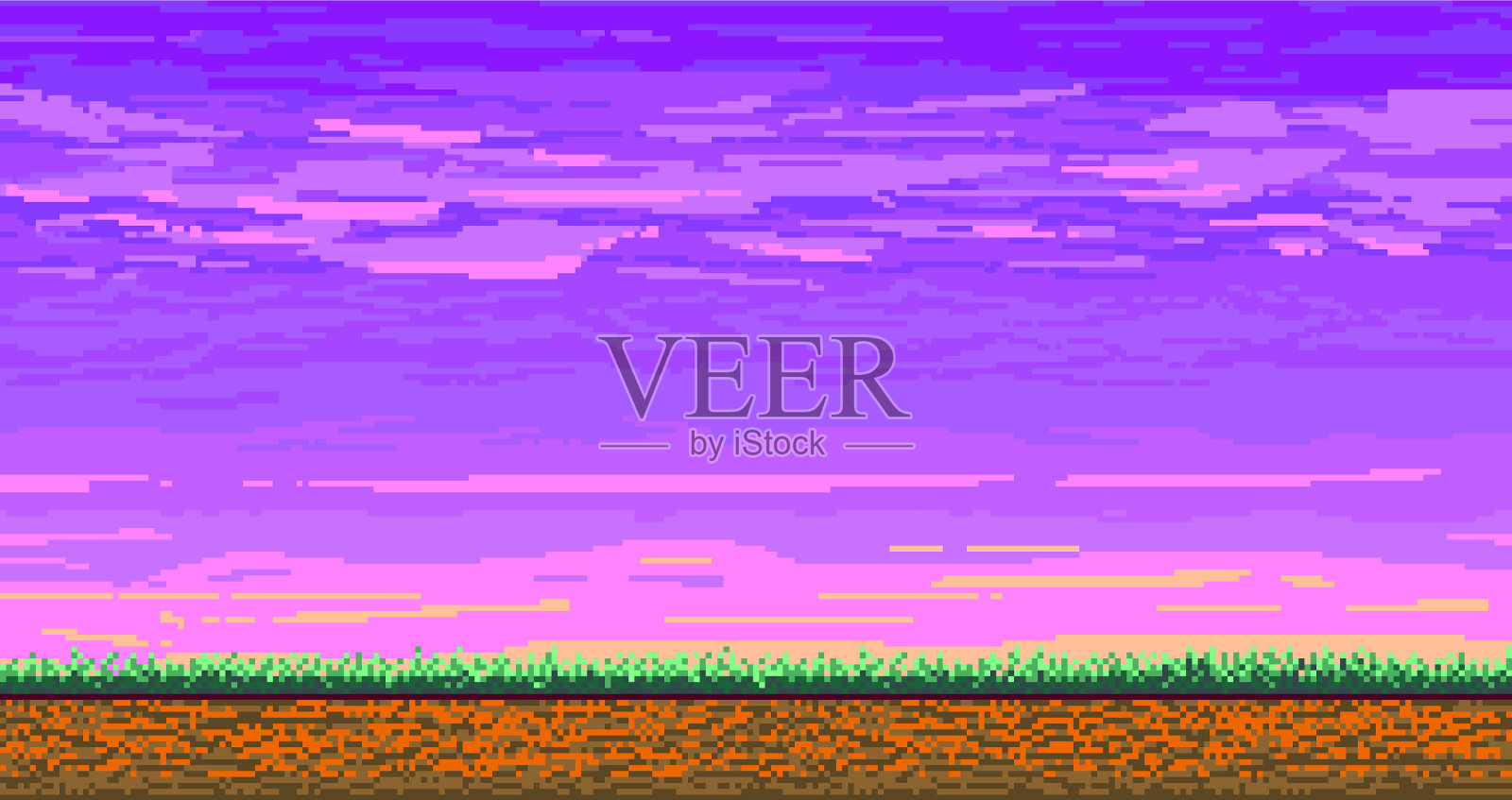 景观页面像素游戏地下和草地插画图片素材